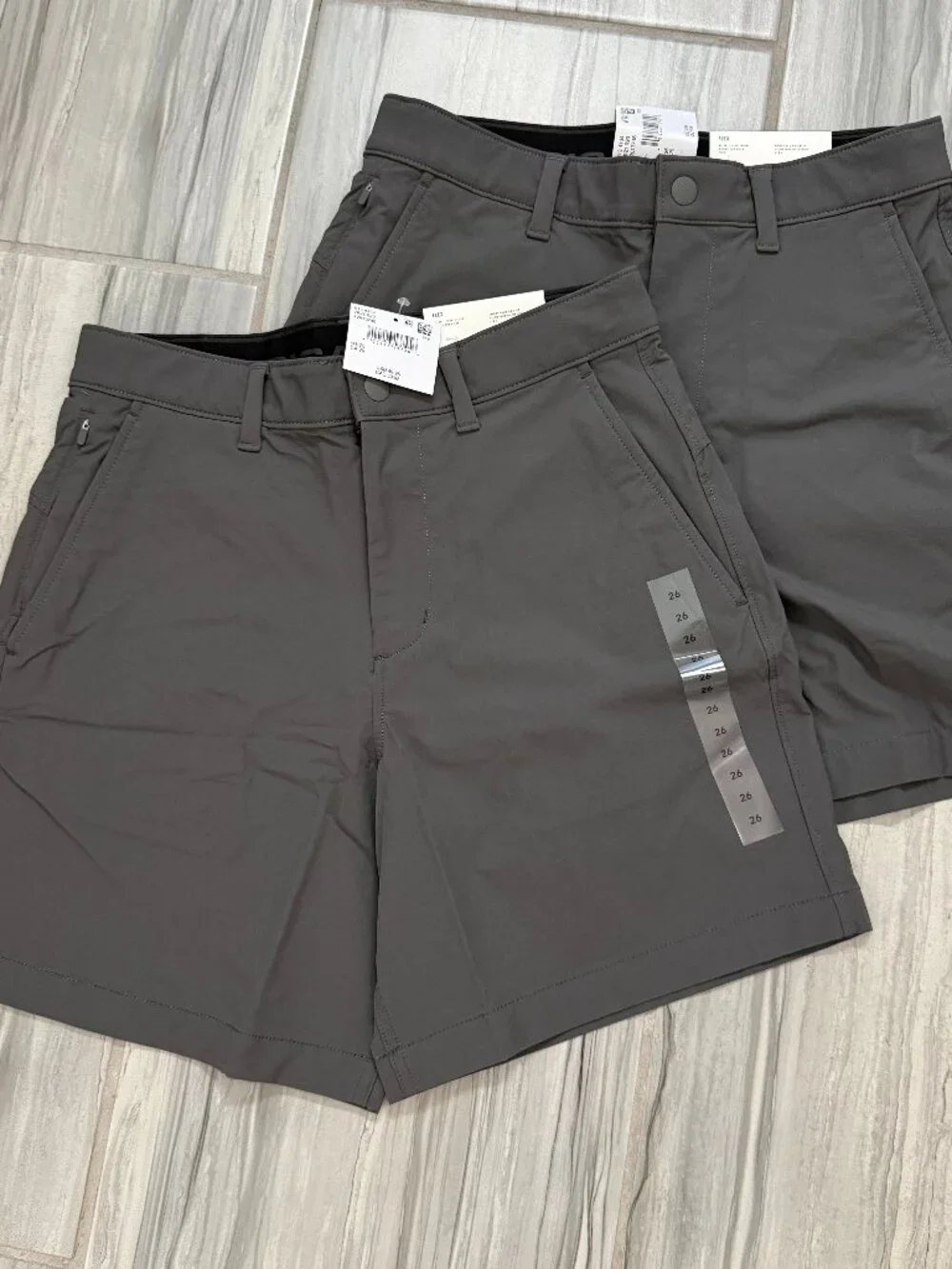 American Eagle AE 24/7 Club Flex Short Dark Gray 26 Set of 2 NEW NWT